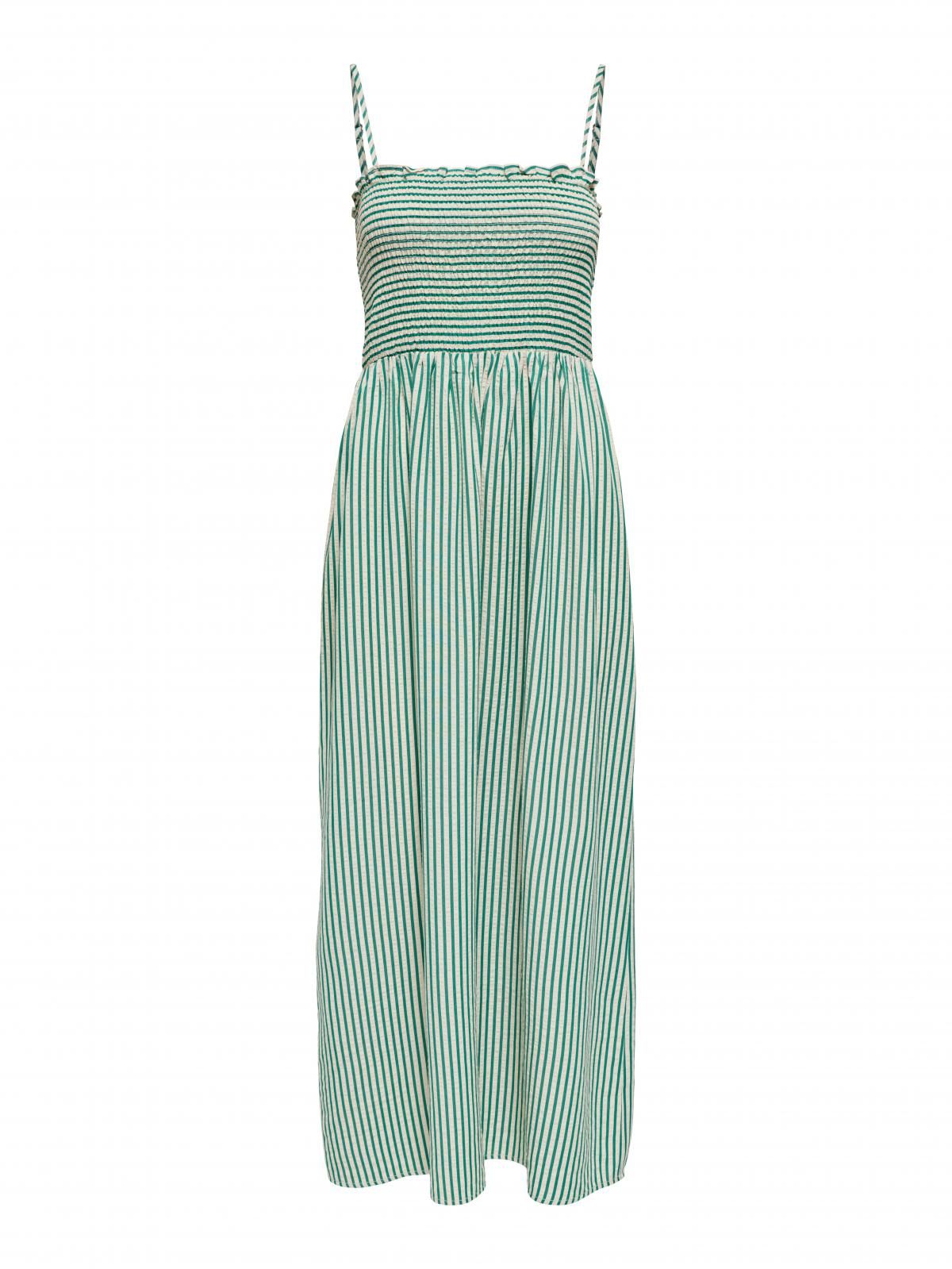 온리 스트라이프 스트랩 롱 원피스 15352718_1555_1201144 TURQUOISE / CADMIUM GREEN - 상세 이미지 3