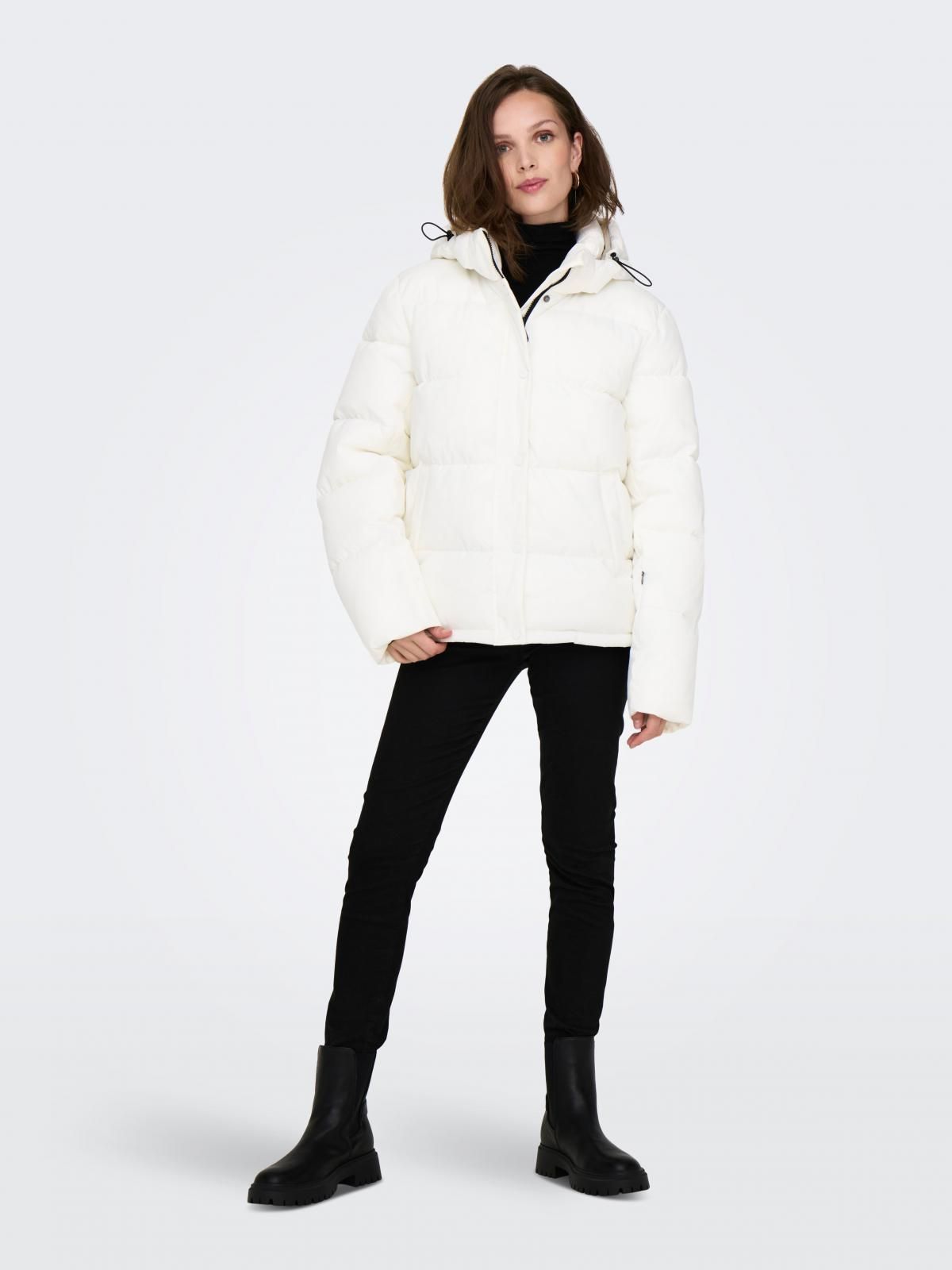 온리 테크니컬 방수 화이트 숏 패딩 재킷 15332825_5 WHITE / BRIGHT WHITE - 상세 이미지 5