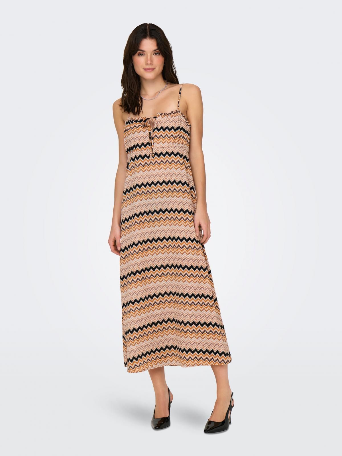 온리 패턴 스트랩 롱 원피스 15264455_560_1114047 ORANGE / INCA GOLD - 상세 이미지 5