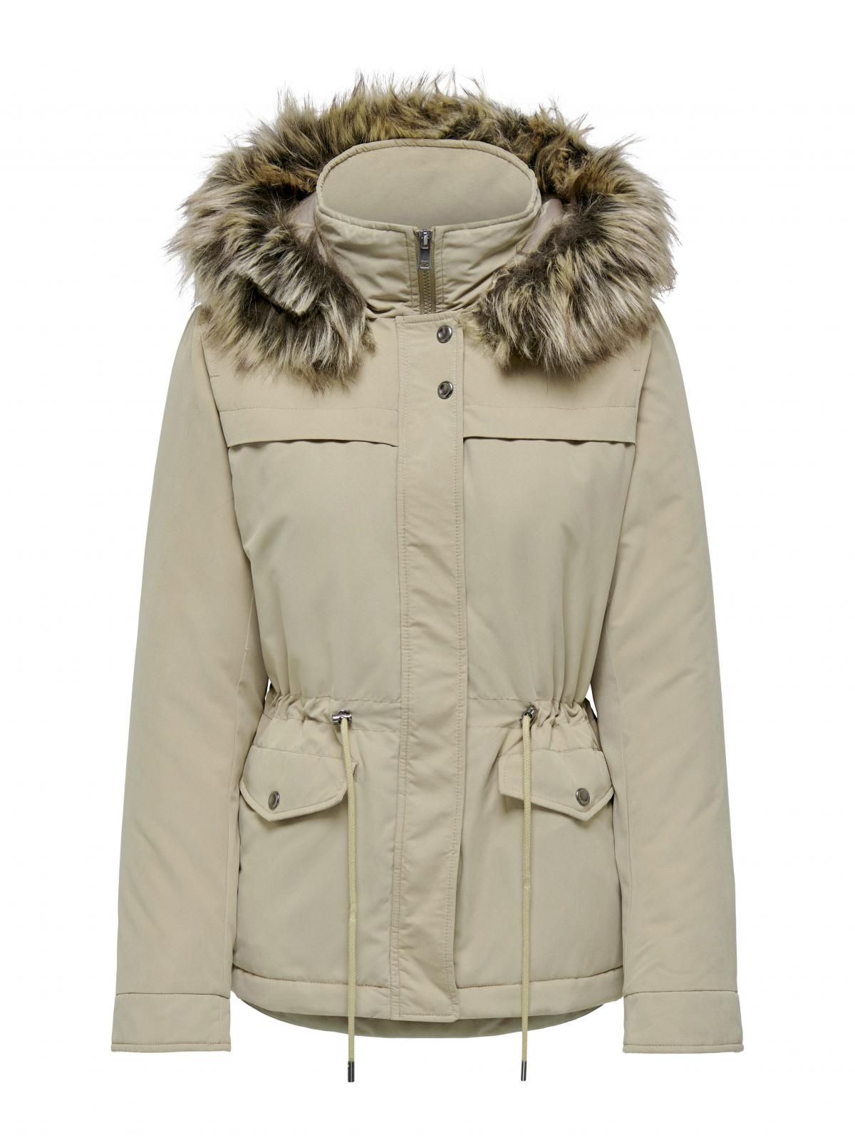 온리 테크니컬 퍼후드 숏 파카 15340922_8524 BROWN / WEATHERED TEAK - 상세 이미지 3