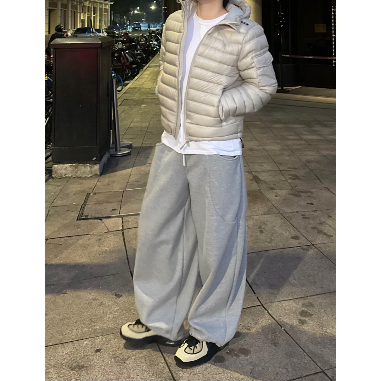 남자 덕다운 경량 후드 겨울 커플 다운 패딩 점퍼 이미지 8
