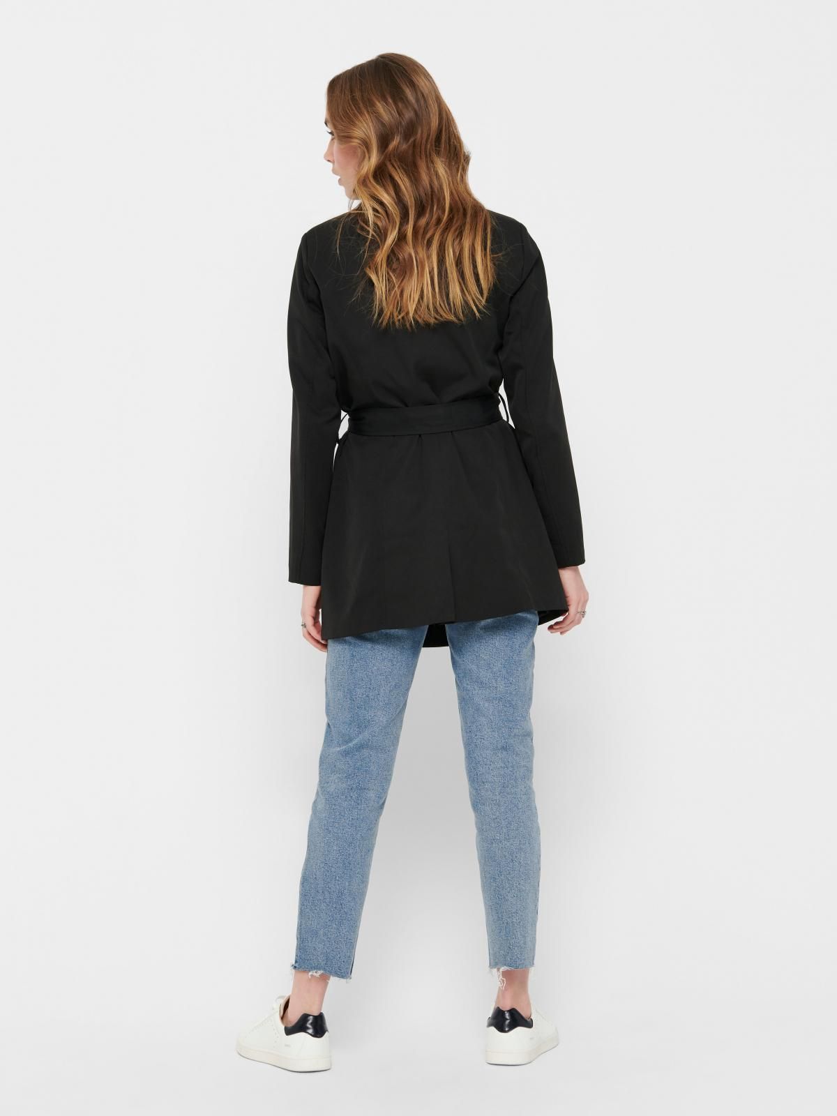 온리 클래식 블랙 벨트 트렌치코트 더블버튼 15191821_2161 BLACK / BLACK - 상세 이미지 2