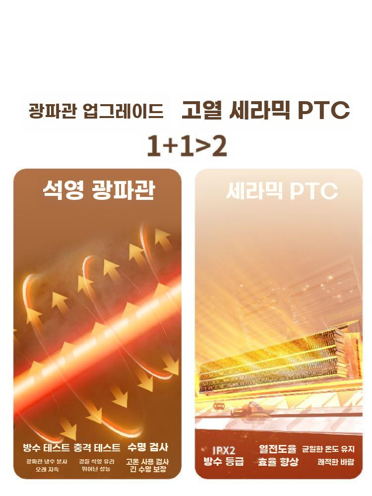 벽걸이형 욕실 난방기 온풍기 조명일체형 무타공 설치식 - 상세 이미지 4