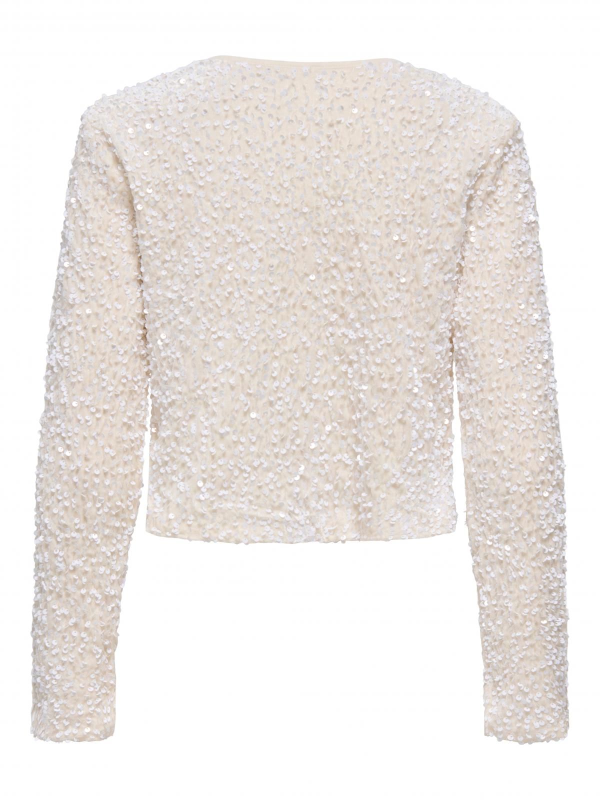 온리 글램 파티 시퀸 라운드넥 블라우스 15339412_31_1156702 WHITE / WHITECAP GRAY - 상세 이미지 4