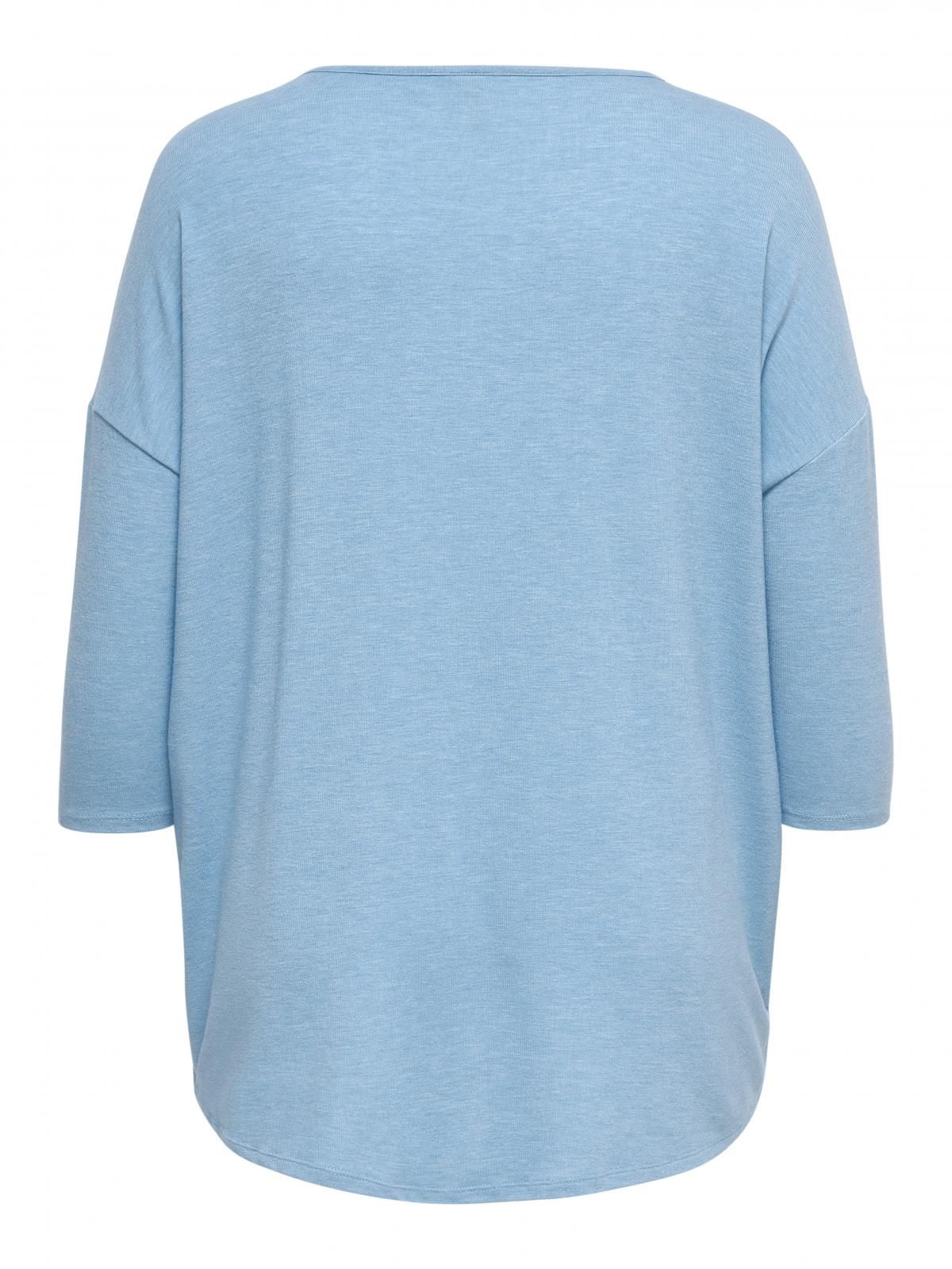 온리 빅사이즈 소프트 저지 7부 티셔츠 15229806_3013 BLUE / SOFT CHAMBRAY - 상세 이미지 4