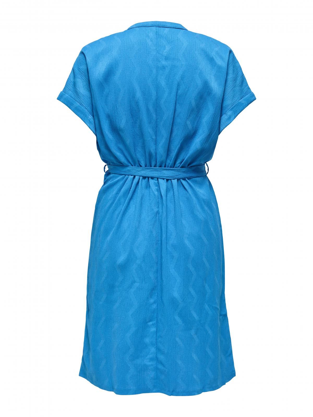 온리 블루 미니 브이넥 벨트 원피스 15333482_1398 BLUE / DIRECTOIRE BLUE - 상세 이미지 5