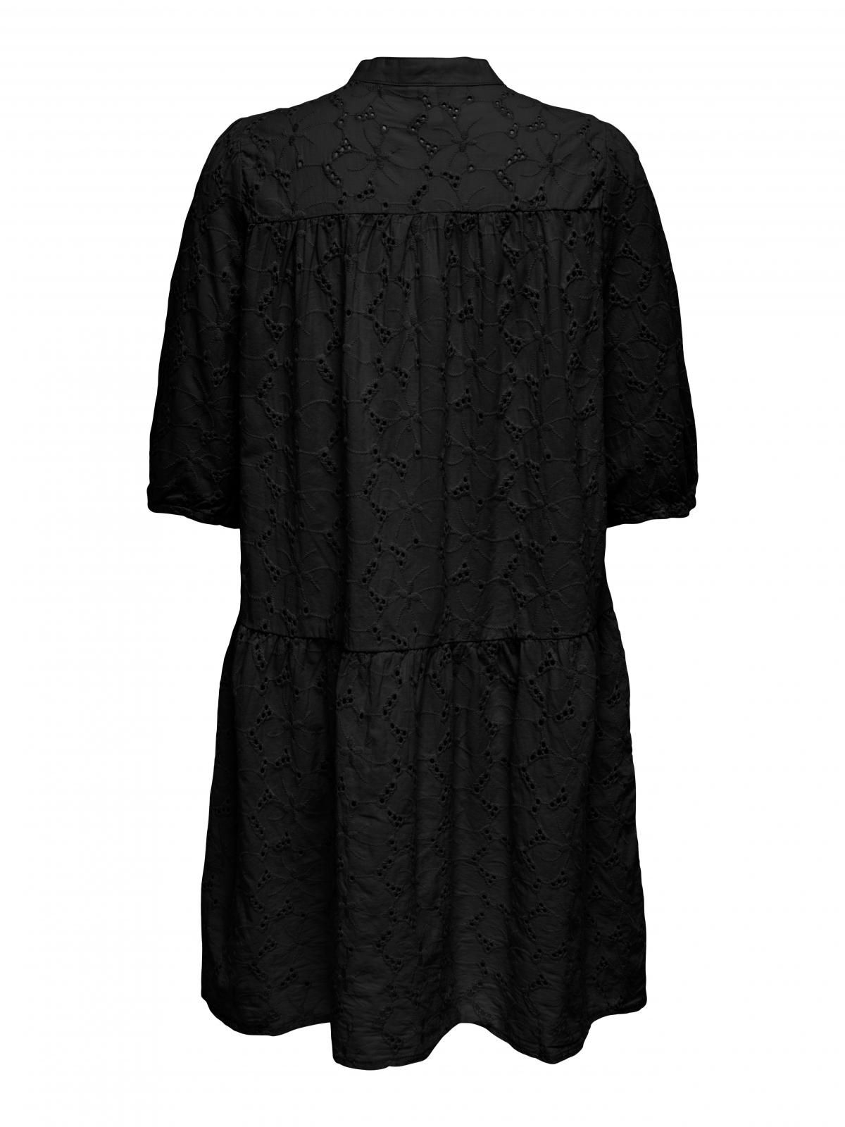 온리 레이스 7부소매 미니 원피스 블랙 15291833_2161 BLACK / BLACK - 상세 이미지 4