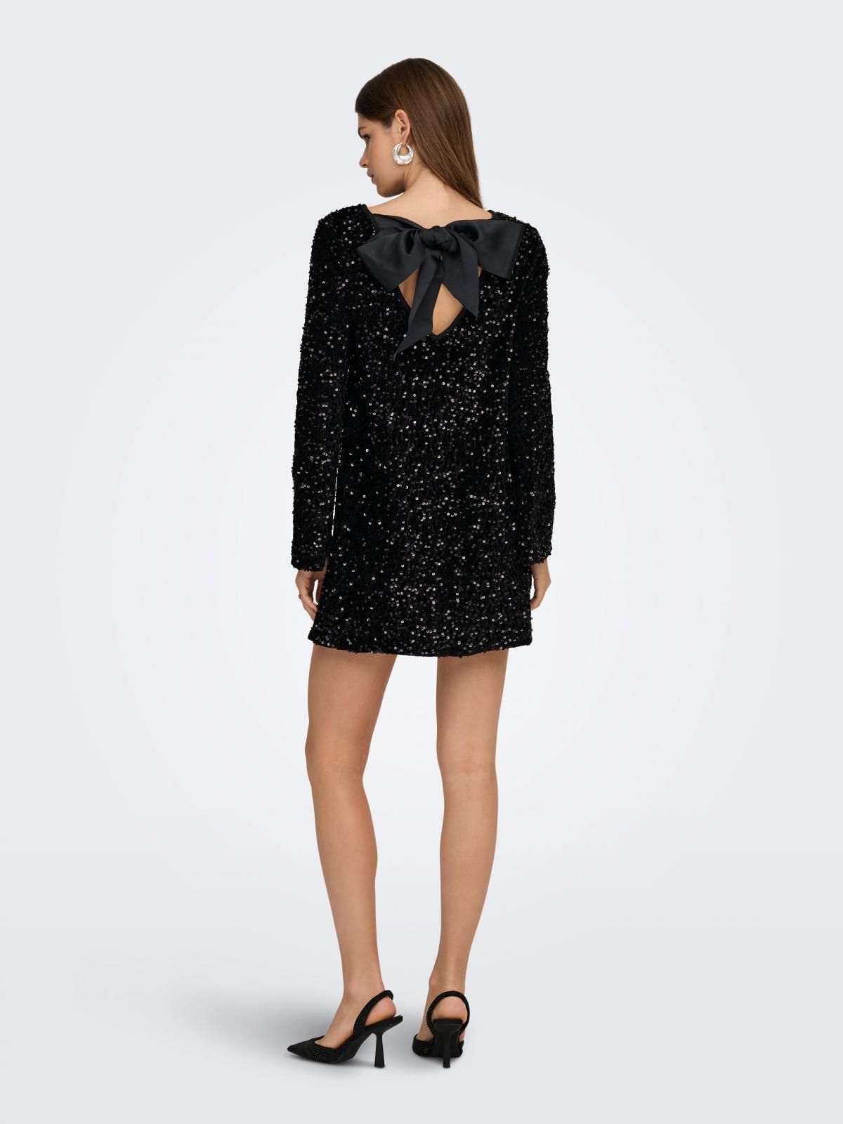 온리 시퀸 미니 원피스 라운드넥 15339408_2161_1243746 BLACK / BLACK - 상세 이미지 2