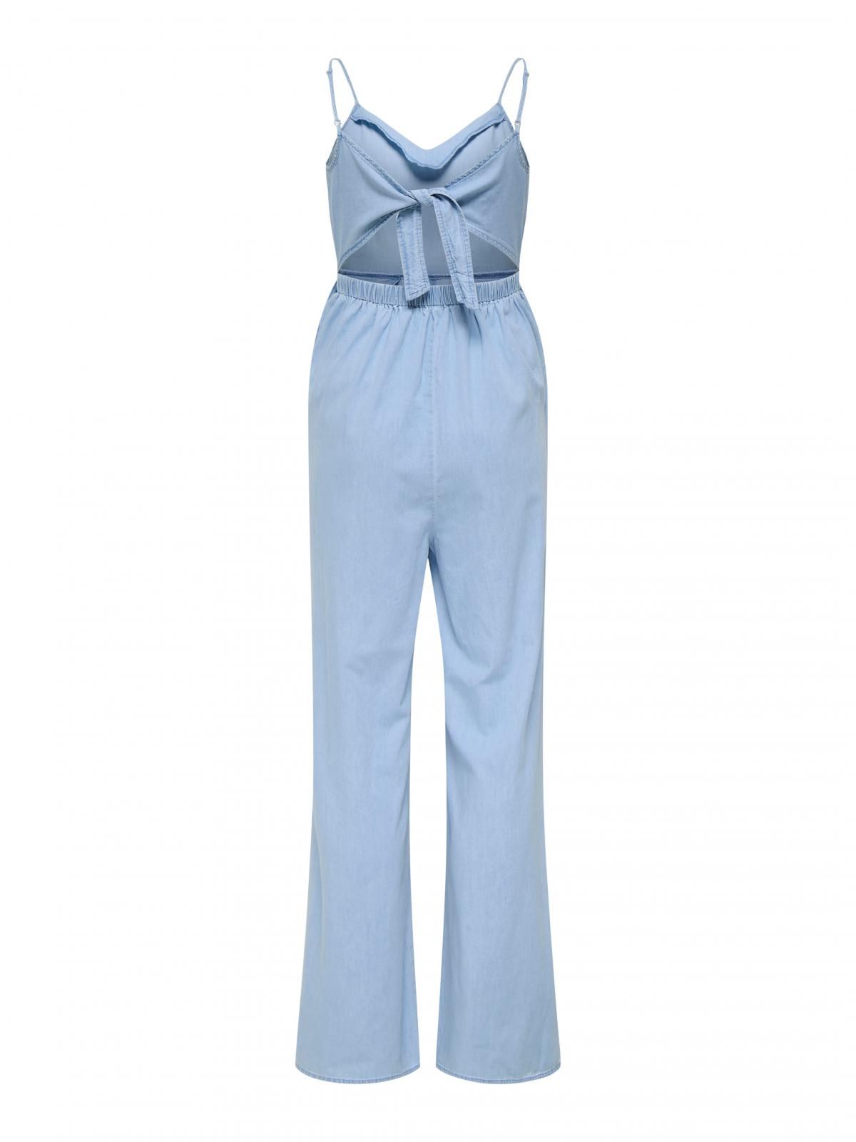 온리 코튼 슬림핏 스트랩 점프수트 15358782_2116 BLUE / LIGHT BLUE DENIM - 상세 이미지 4