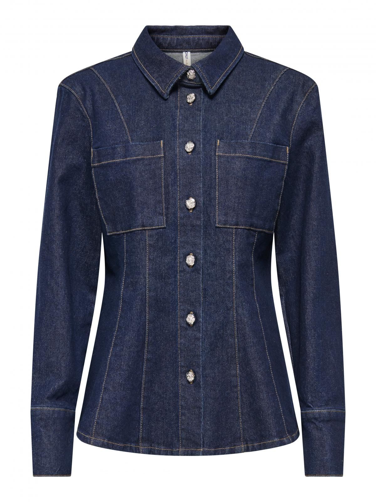 온리 테크니컬 데님 재킷 15370876_2114 BLUE / DARK BLUE DENIM - 상세 이미지 3