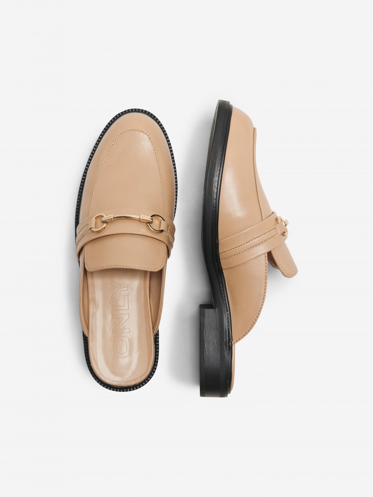 온리 체인 포인트 뮬 로퍼 15320060_315 BROWN / CAMEL - 상세 이미지 3