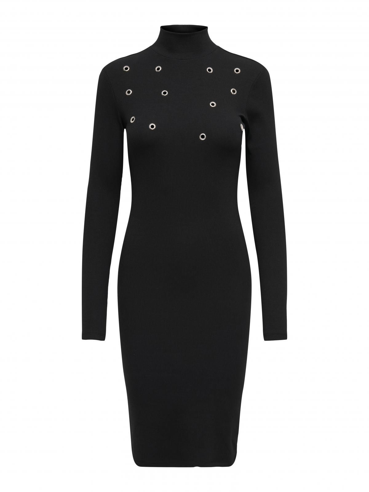 온리 슬림핏 하이넥 미니 원피스 블랙 진주장식 15352927_2161 BLACK / BLACK - 상세 이미지 3