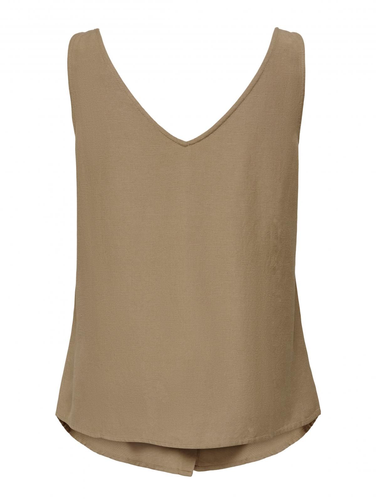온리 미니멀 브이넥 버튼 캐미솔 탑 15269929_240 BROWN / TANNIN - 상세 이미지 4