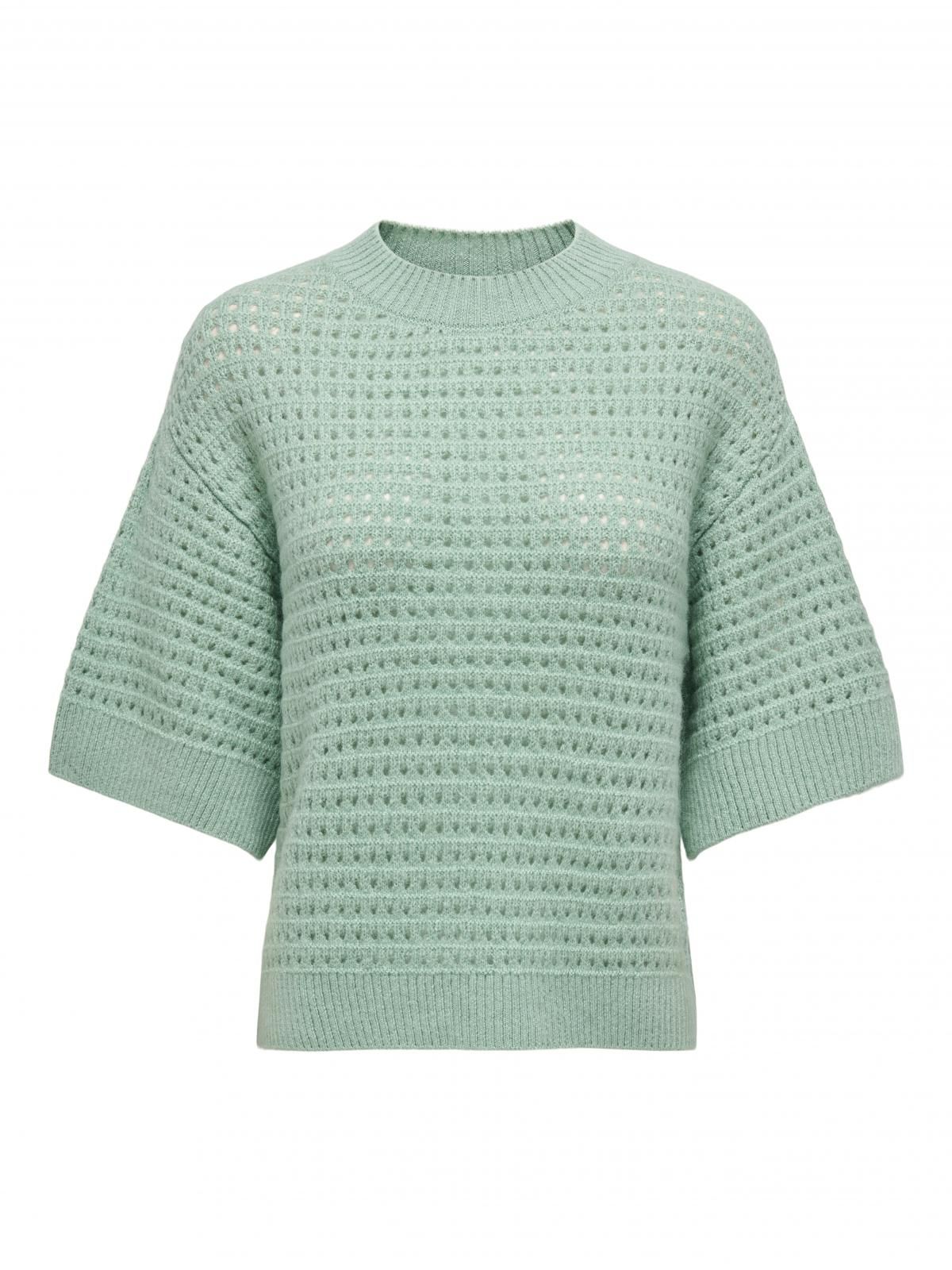 제이디와이 테크니컬 라운드넥 니트 반팔 탑 15342482_1614 GREEN / FROSTY GREEN - 상세 이미지 3