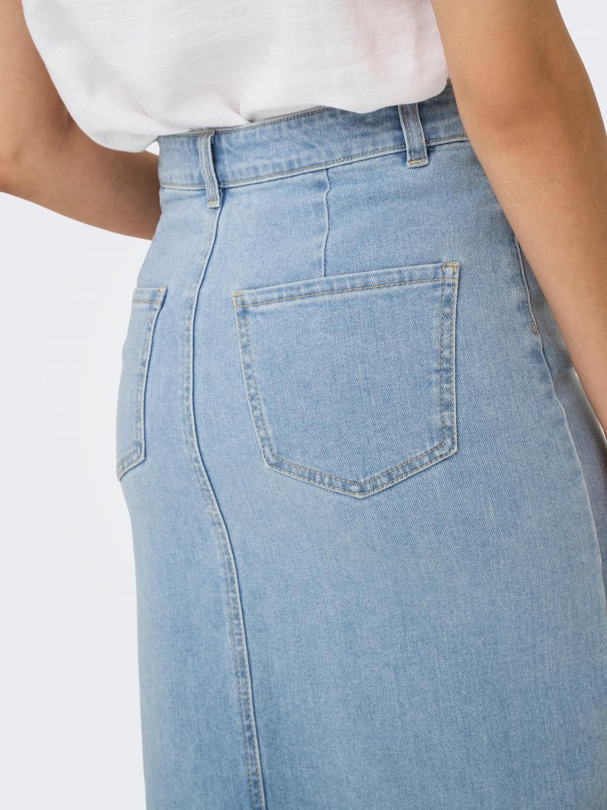 제이디와이 트렌디 데님 미디 스커트 슬릿 15348142_2116 BLUE / LIGHT BLUE DENIM 이미지 7