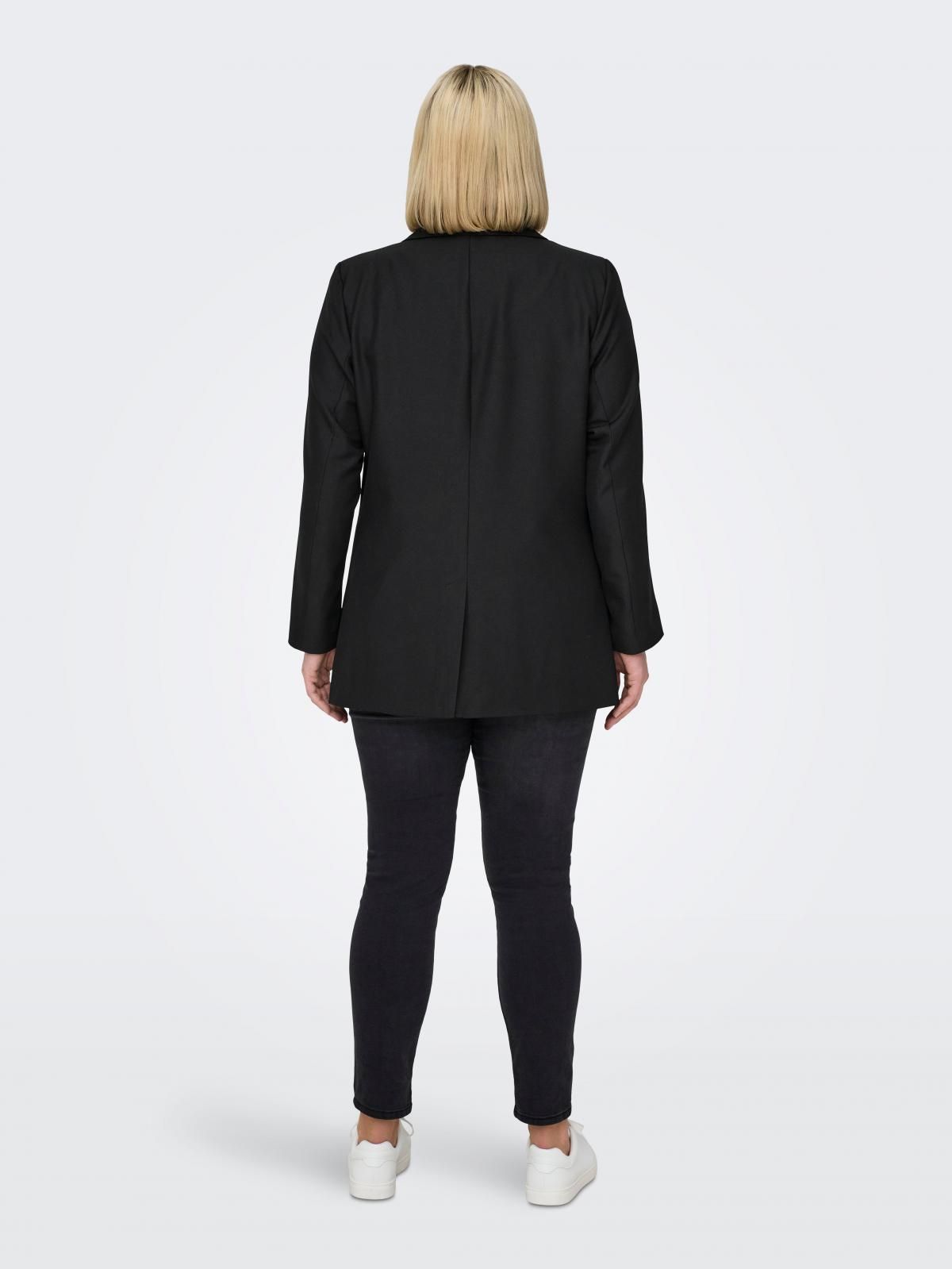 온리 테일러드 롱 블랙 컴포트핏 블레이저 15325162_2161 BLACK / BLACK - 상세 이미지 2