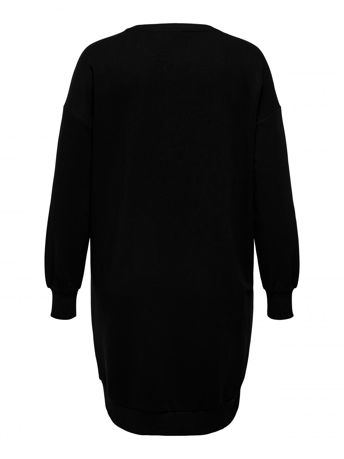 온리 빅사이즈 글리터 스웨트 미디 원피스 15356524_2161_1234249 BLACK / BLACK - 상세 이미지 4
