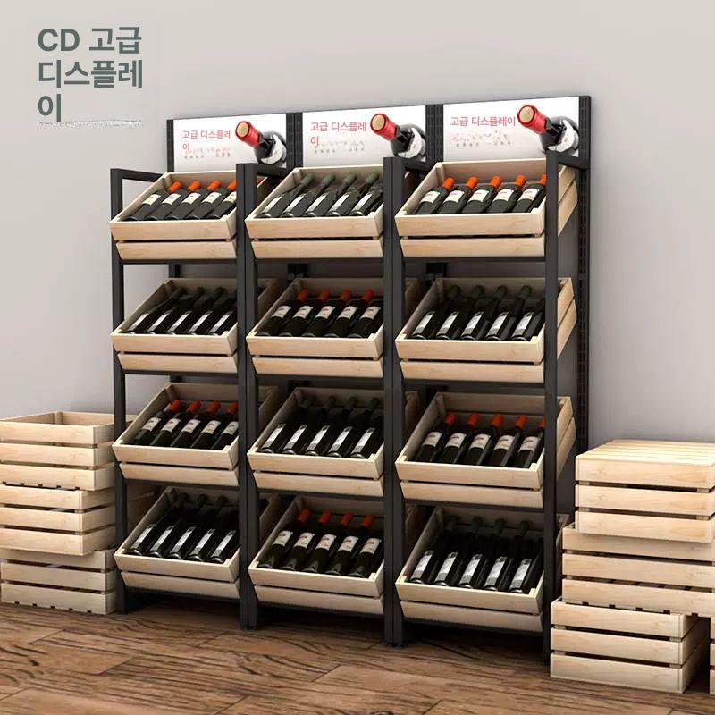 과일 와인 진열대 우드 선반 베이커리 마트 카페 디스플레이 진열장 - 상세 이미지 3