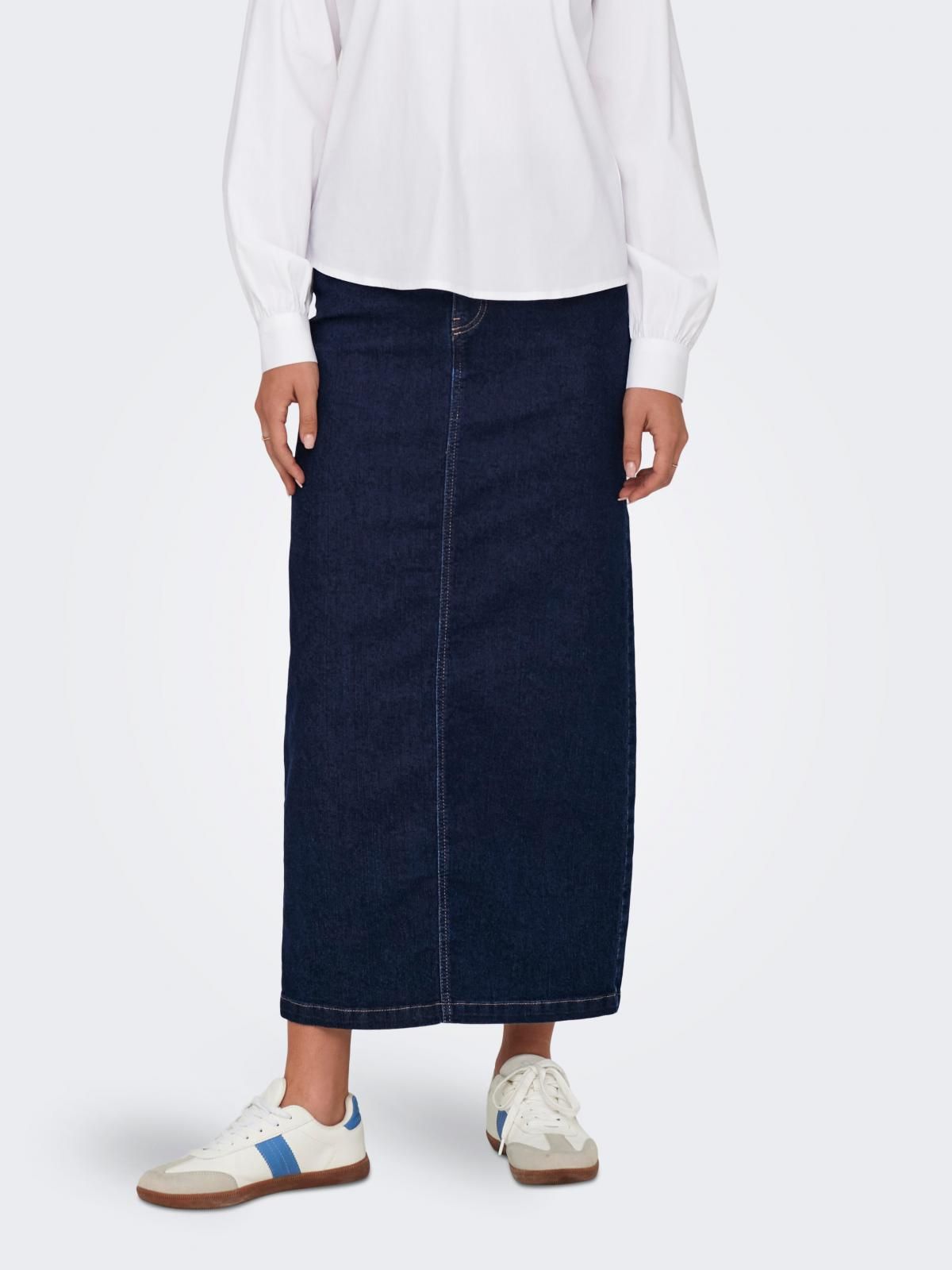 제이디와이 데님 하이웨이스트 롱 스커트 15335465_2114 BLUE / DARK BLUE DENIM - 상품 이미지