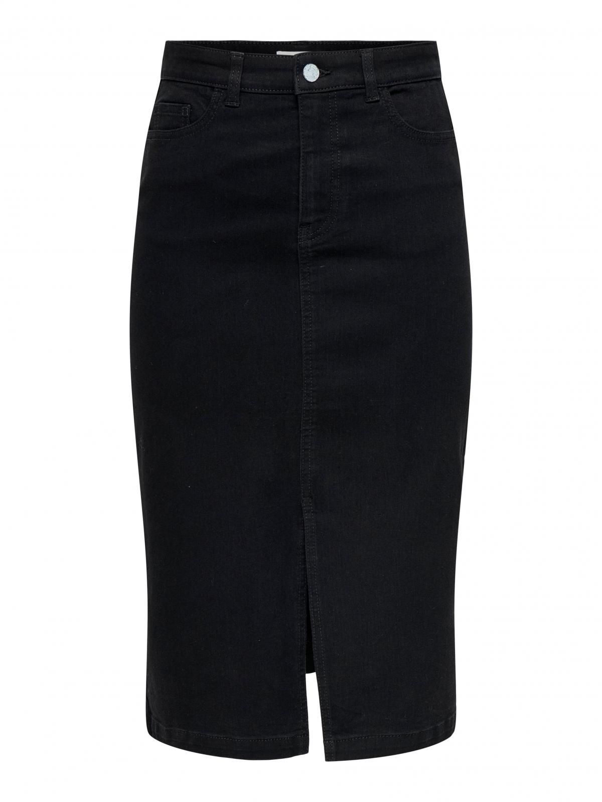 제이디와이 데님 하이웨이스트 슬릿 미디 스커트 15346527_2103 BLACK / BLACK DENIM - 상세 이미지 3