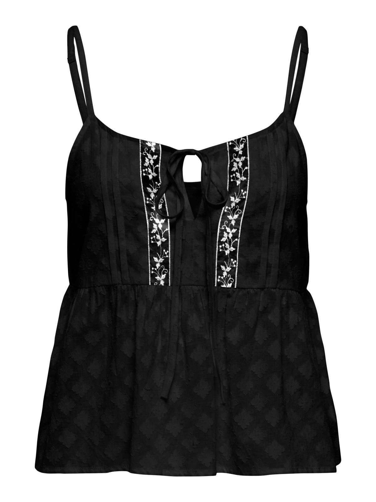 온리 레이스 디테일 블랙 캐미솔 탑 15365872_2161 BLACK / BLACK - 상세 이미지 4