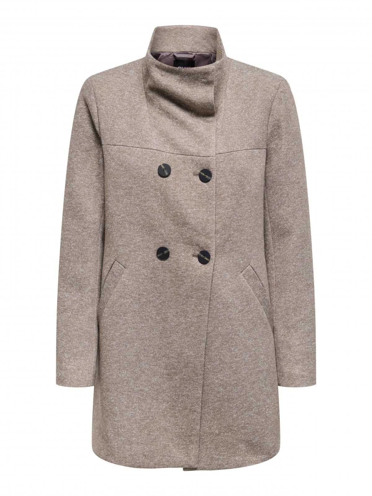 온리 더블버튼 하이넥 롱 코트 15321868_120_1106900 GREY / WALNUT - 상세 이미지 3