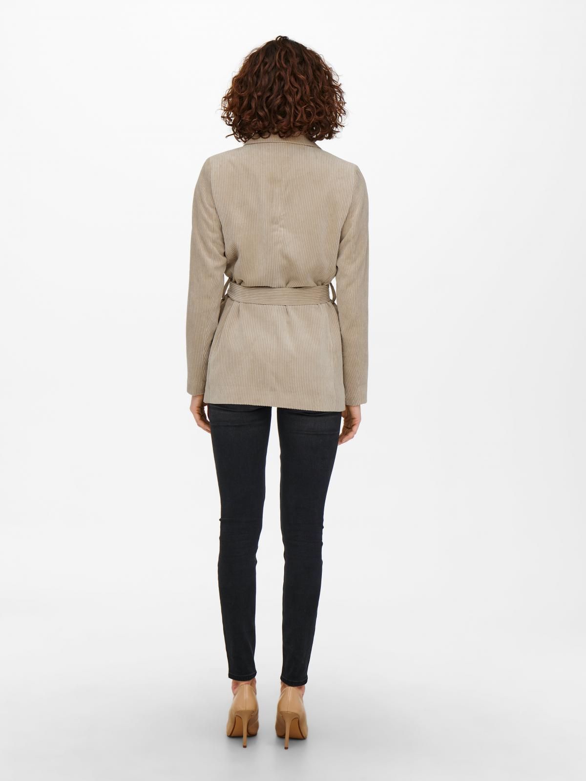 온리 테크니컬 코듀로이 벨티드 숏코트 15245793_1959 WHITE / HUMUS - 상세 이미지 2