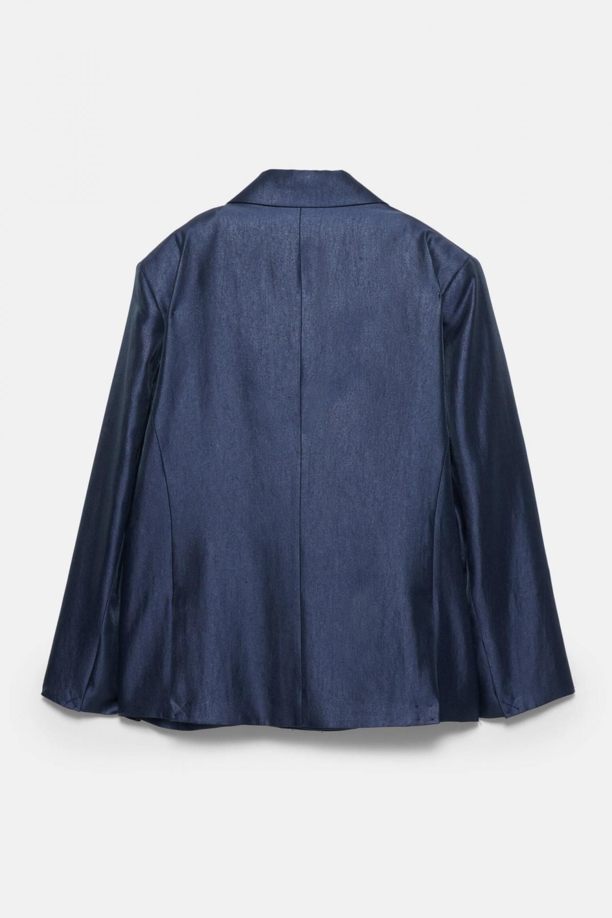 풀앤베어 샤이니 오버핏 더블브레스트 블레이저 7802/309 BLUE - 상세 이미지 5