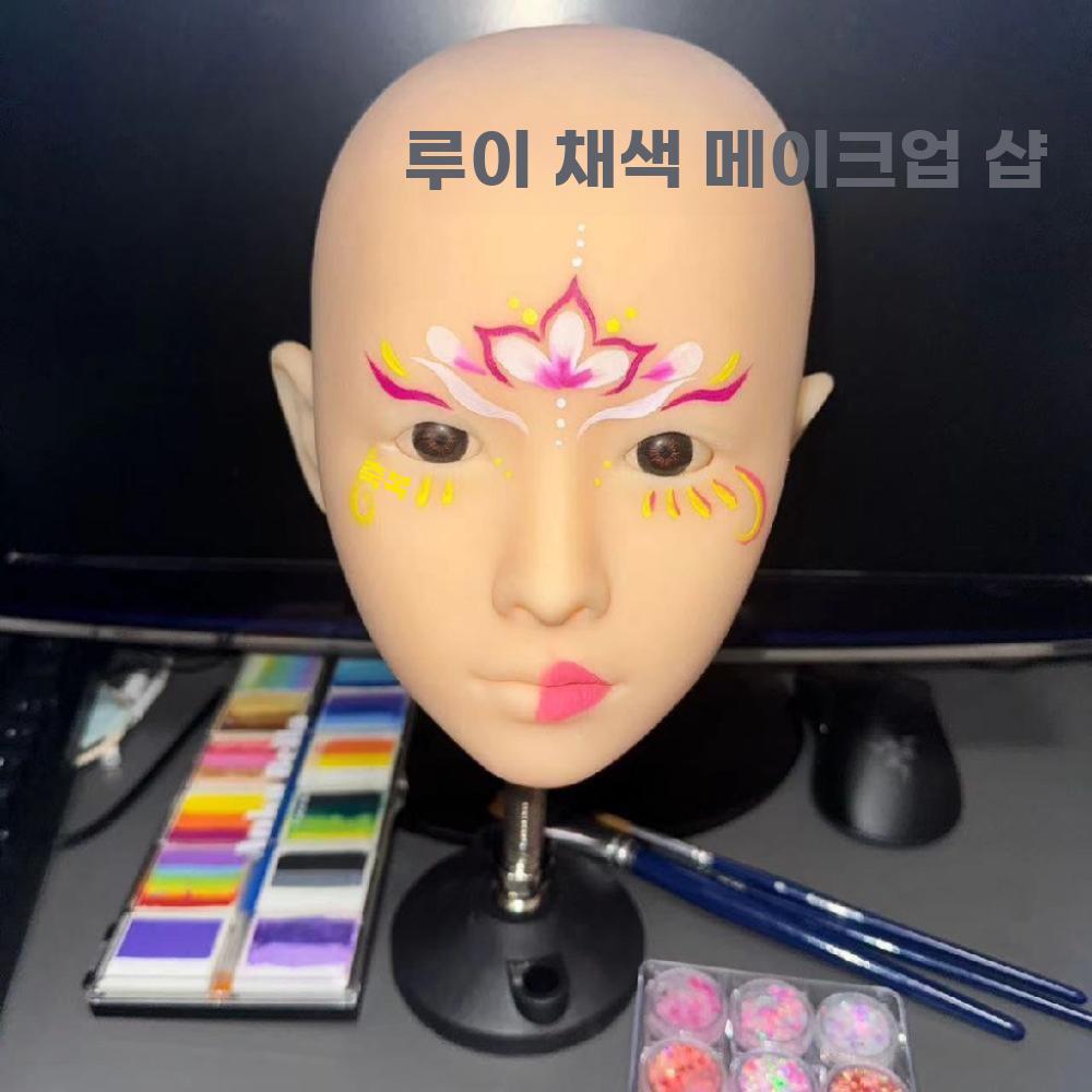 메이크업 마네킹 연습 대머리 얼굴 화장 미용사 전체 - 상세 이미지 3