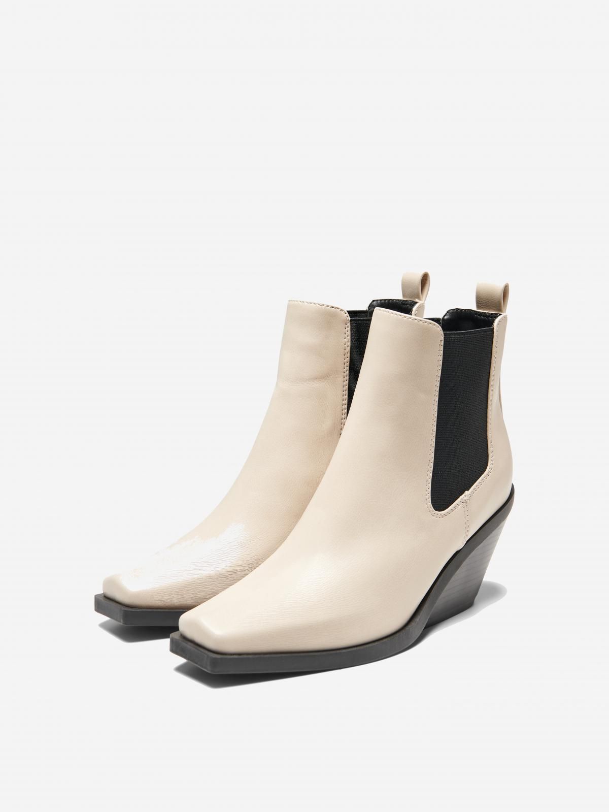온리 트렌디 웨스턴 스퀘어토 앵클부츠 11cm 15271718_2481 WHITE / CREME - 상세 이미지 5
