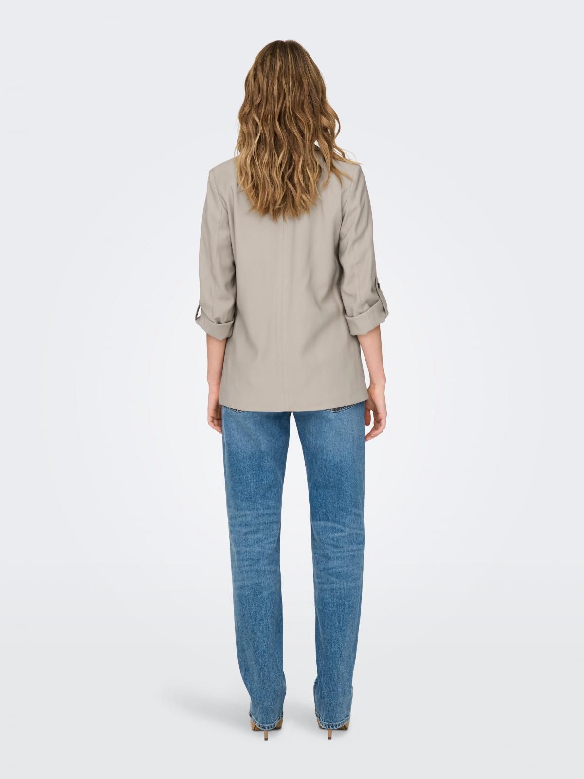 온리 테크니컬 루즈핏 롱 블레이저 15310839_4481 GREY / PURE CASHMERE - 상세 이미지 2