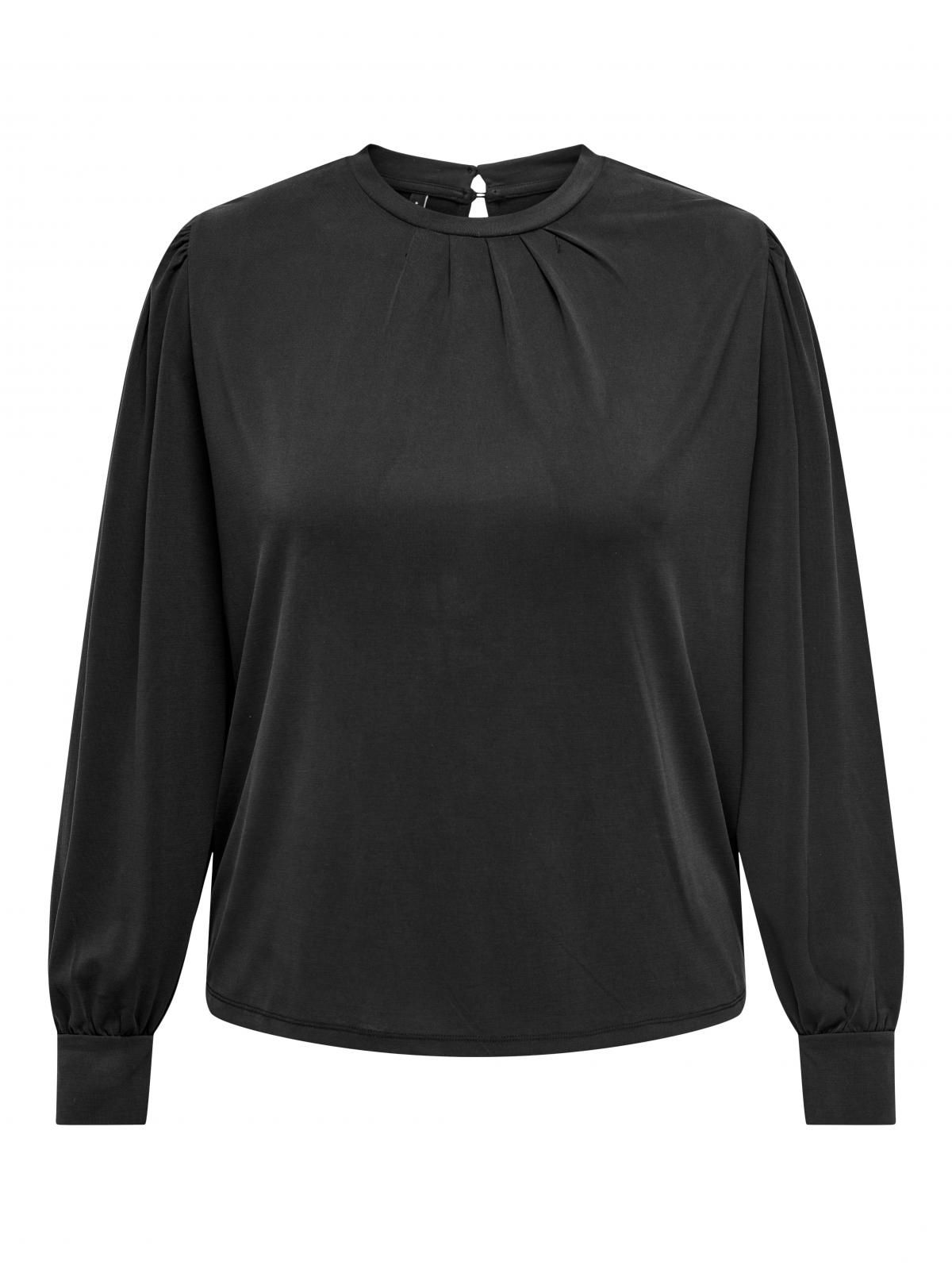 온리 빅사이즈 하이넥 롱슬리브 탑 15345654_2161 BLACK / BLACK - 상세 이미지 3