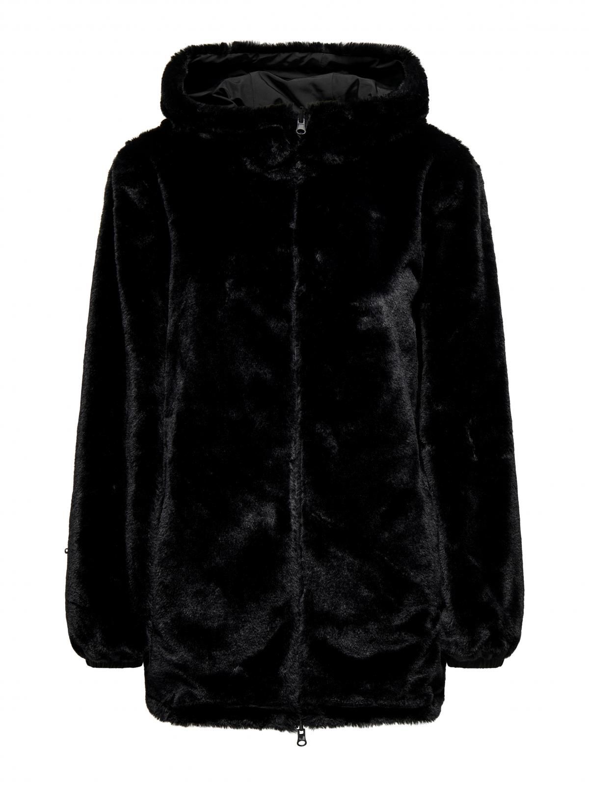 온리 빅사이즈 테디 후드 집업 코트 15366298_2161_1242656 BLACK / BLACK - 상세 이미지 3