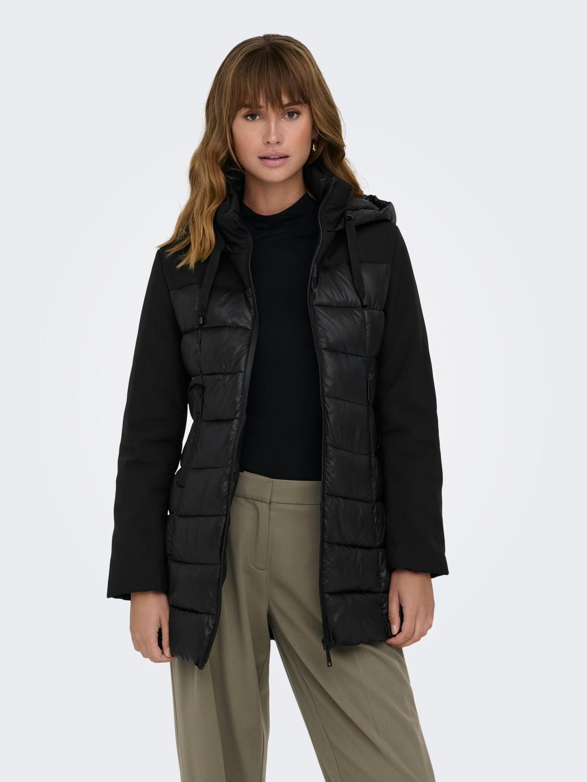 온리 윈드프루프 후드 롱 패딩코트 15294008_2161 BLACK / BLACK - 상세 이미지 2