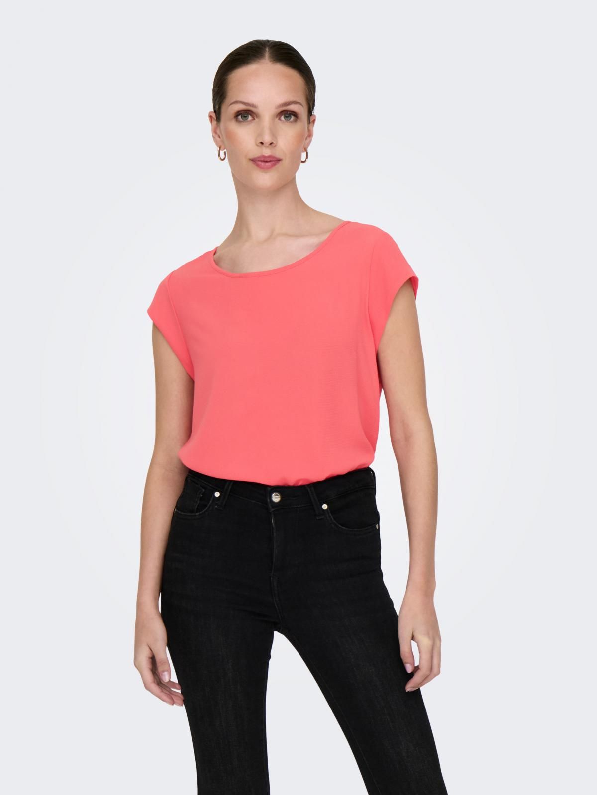 온리 베이직 라운드넥 반팔 티셔츠 15142784_727 ROSE / DUBARRY - 상세 이미지 2