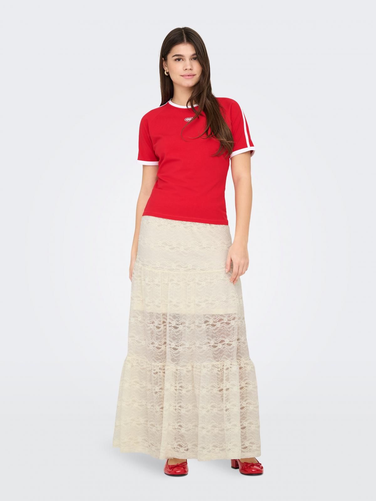 온리 레이스 밴딩 롱 스커트 코튼 15353206_13 GREY / BIRCH - 상세 이미지 5