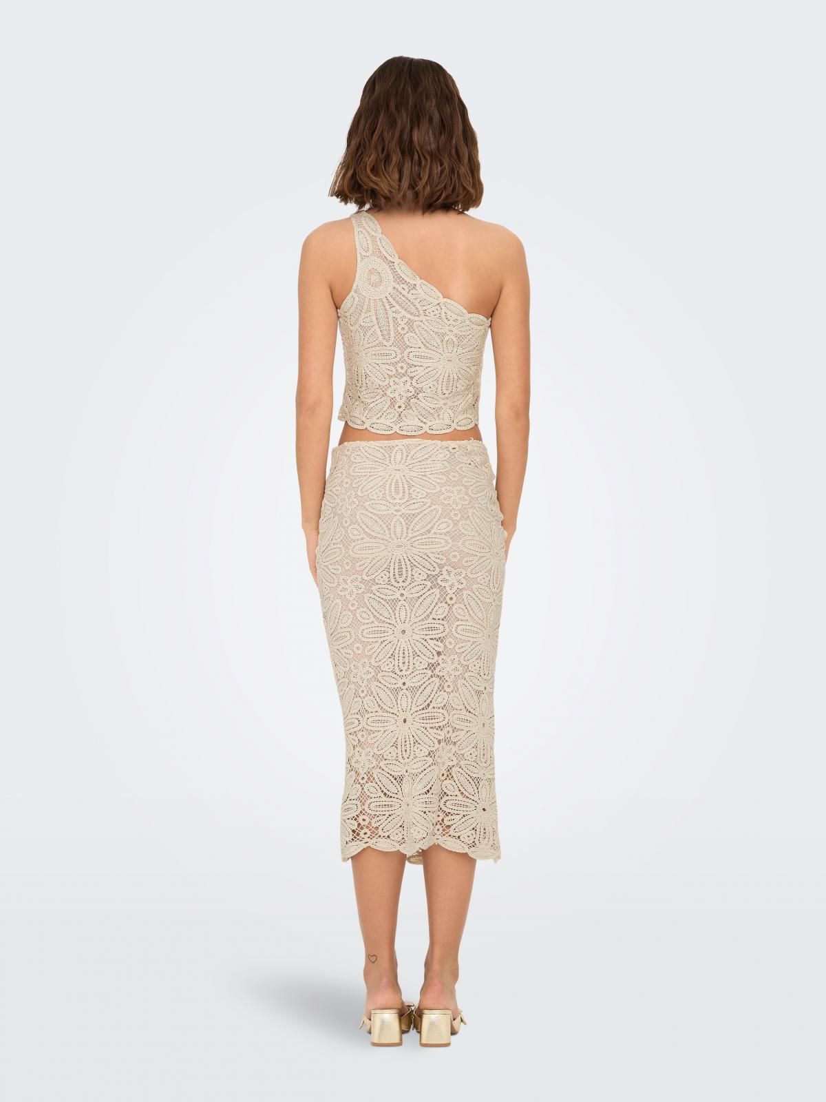 온리 레이스 롱 스커트 코튼 베이지 15344887_38 BEIGE / BEIGE - 상세 이미지 3