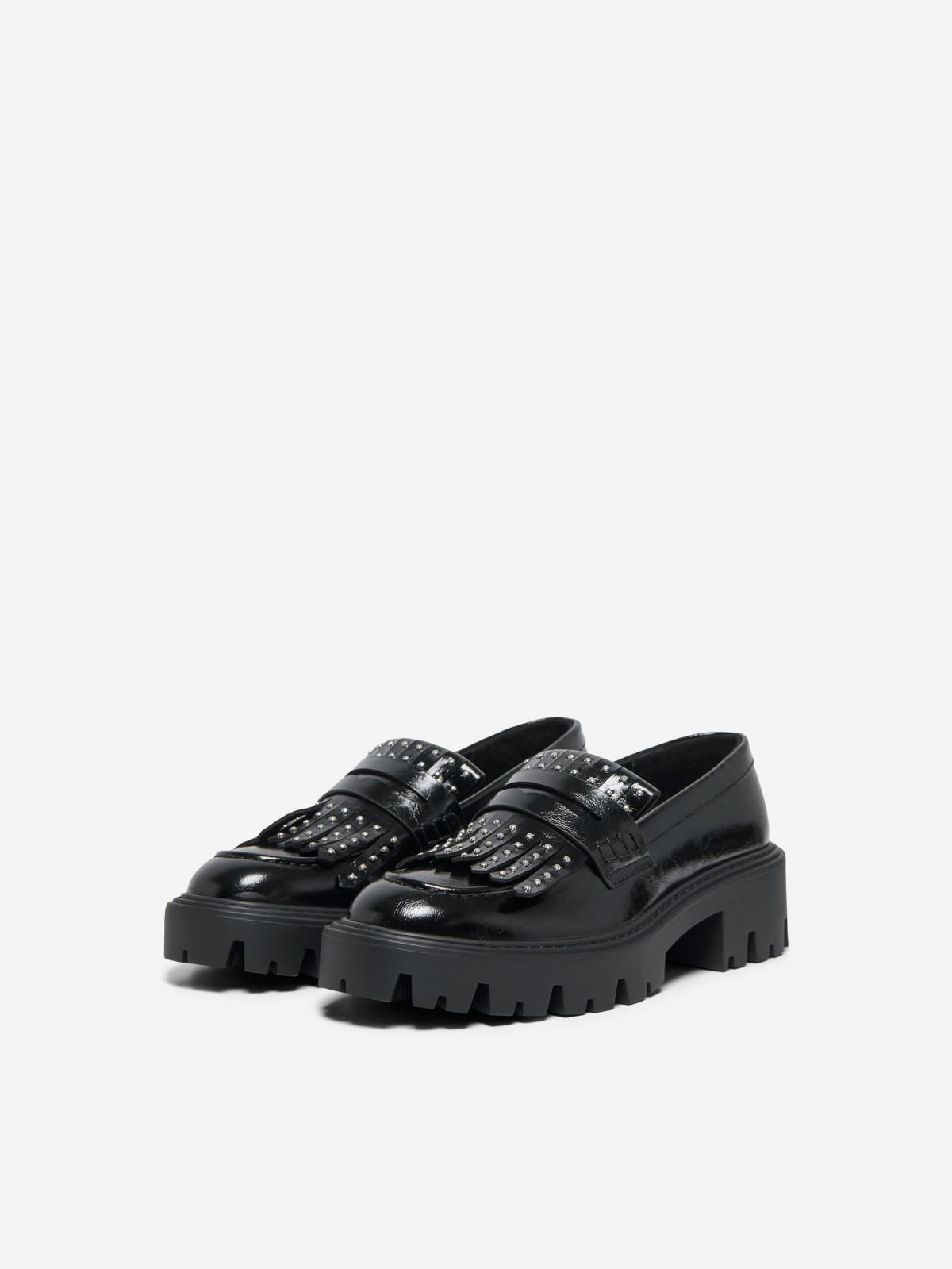 온리 청키솔 프릴 스터드 베이직 로퍼 15356272_2161 BLACK / BLACK - 상세 이미지 5