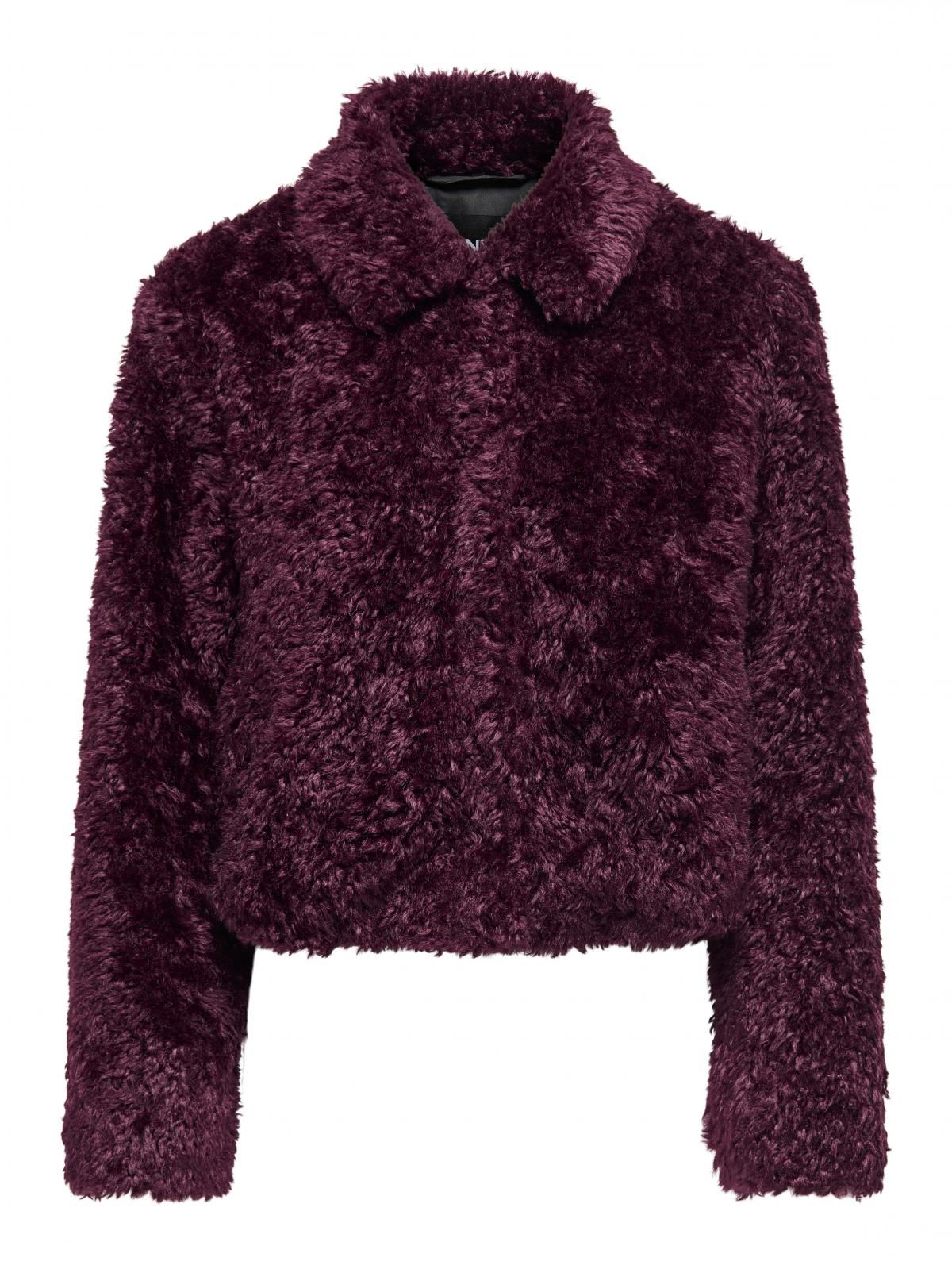 온리 테디 퍼 숏 코트 15352795_1045 PURPLE / MAUVE WINE - 상세 이미지 3