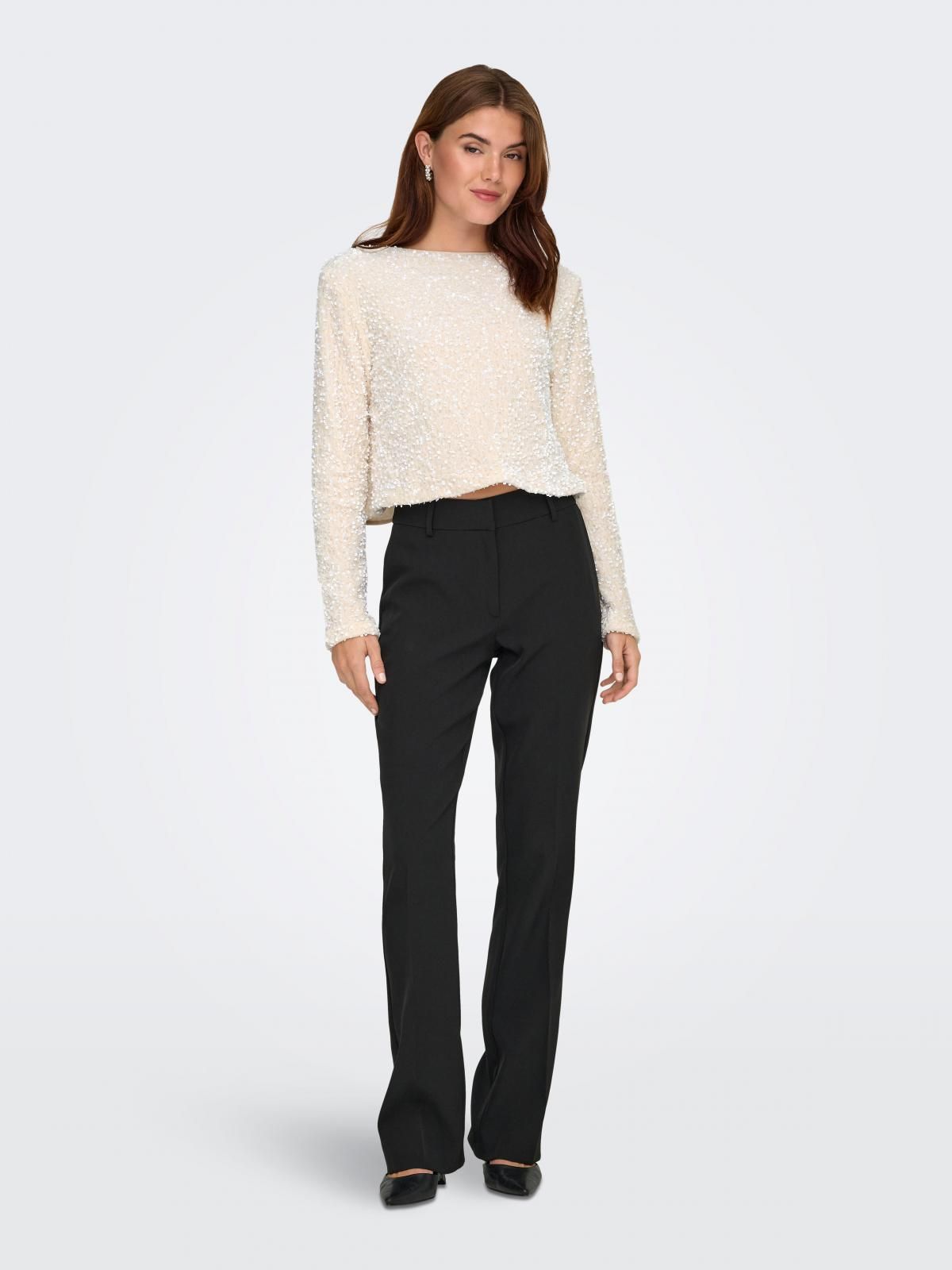 온리 글램 파티 시퀸 라운드넥 블라우스 15339412_31_1156702 WHITE / WHITECAP GRAY - 상세 이미지 5