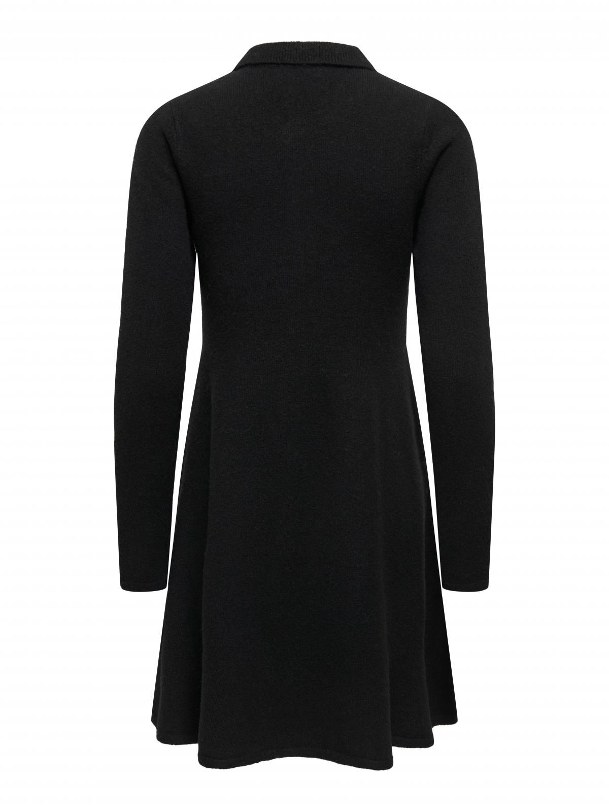 제이디와이 플렉시블 니트 셔츠카라 미니 원피스 15358260_2161 BLACK / BLACK - 상세 이미지 4