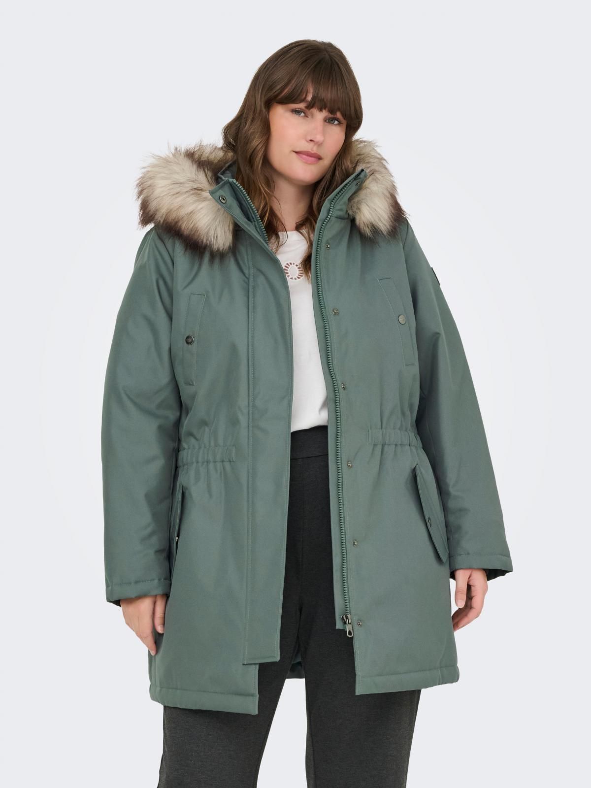 온리 빅사이즈 테크니컬 퍼후드 파카 15185999_1469_889536 GREEN / BALSAM GREEN - 메인 이미지