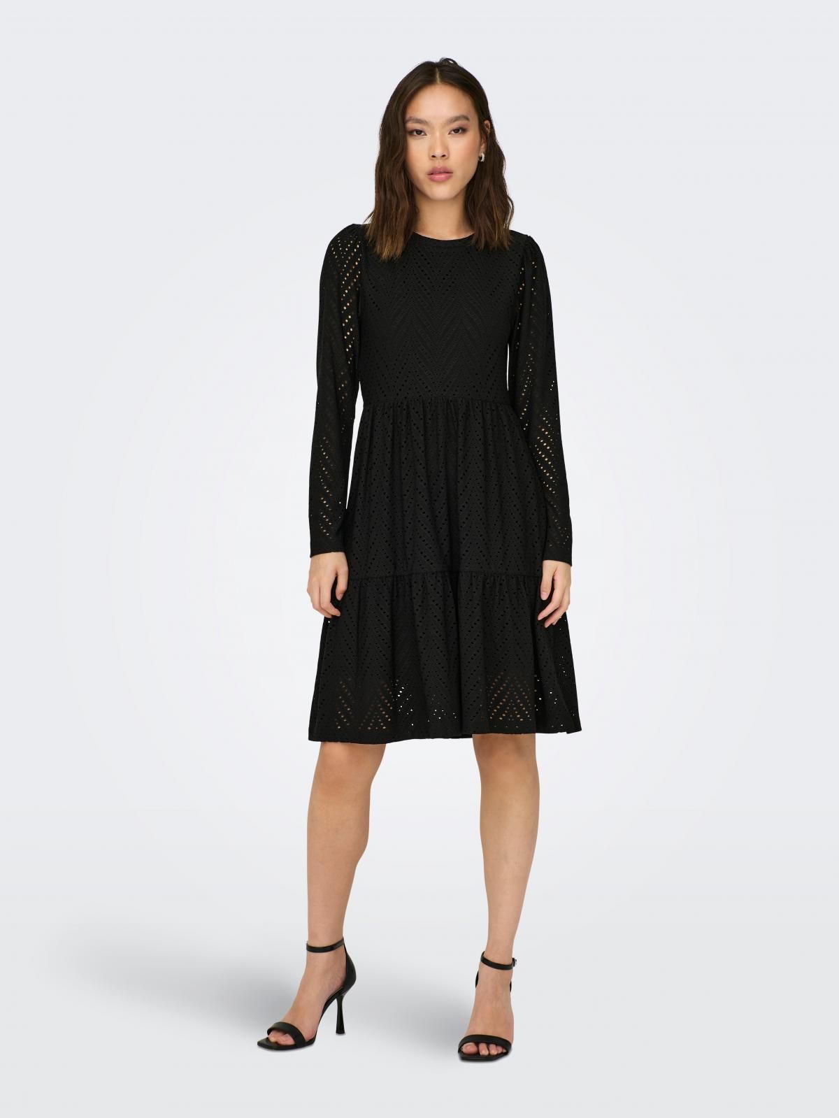 제이디와이 베이직 소프트 프릴 미니 원피스 15309887_2161 BLACK / BLACK - 상세 이미지 5