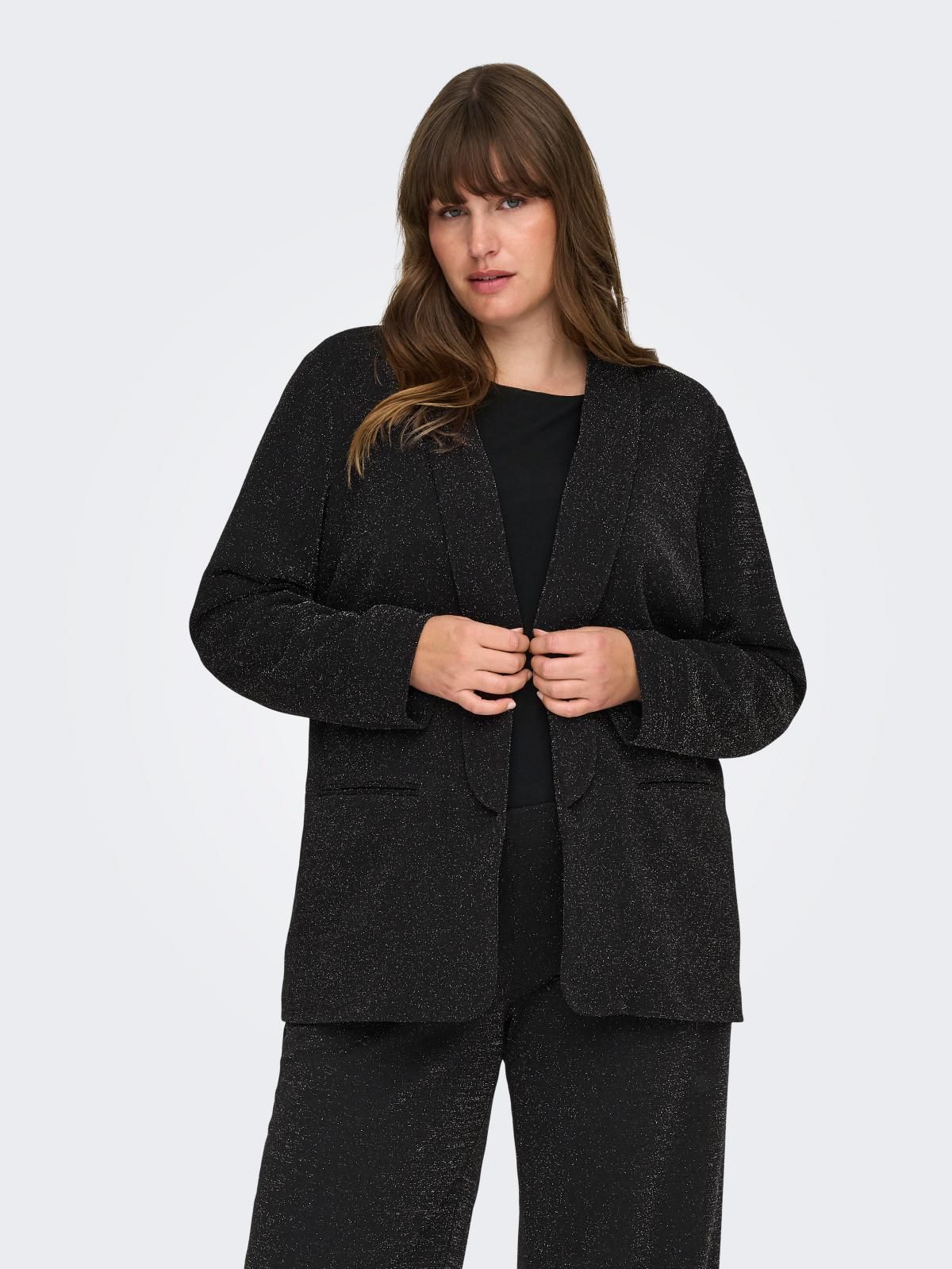 온리 빅사이즈 테일러드 블랙 블레이저 15358059_2161_1220648 BLACK / BLACK - 상품 이미지