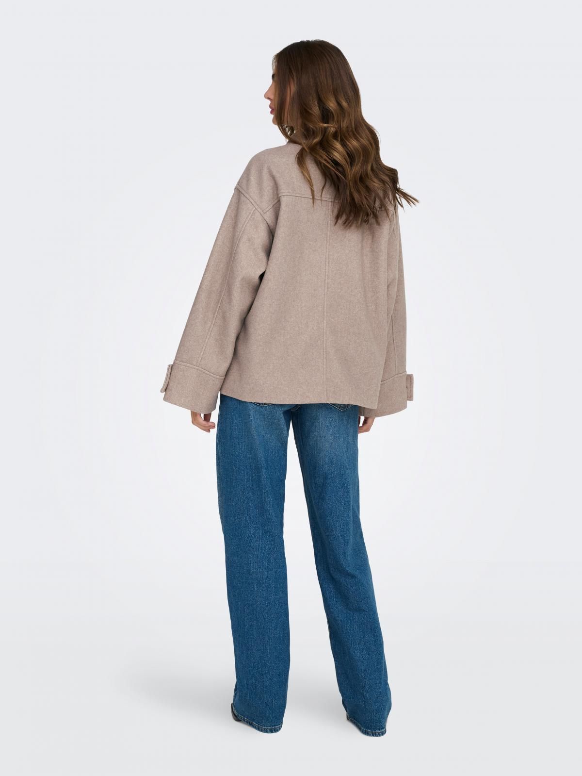 온리 테크니컬 숏 자켓 코트 15349219_120_1218360 GREY / WALNUT - 상세 이미지 2
