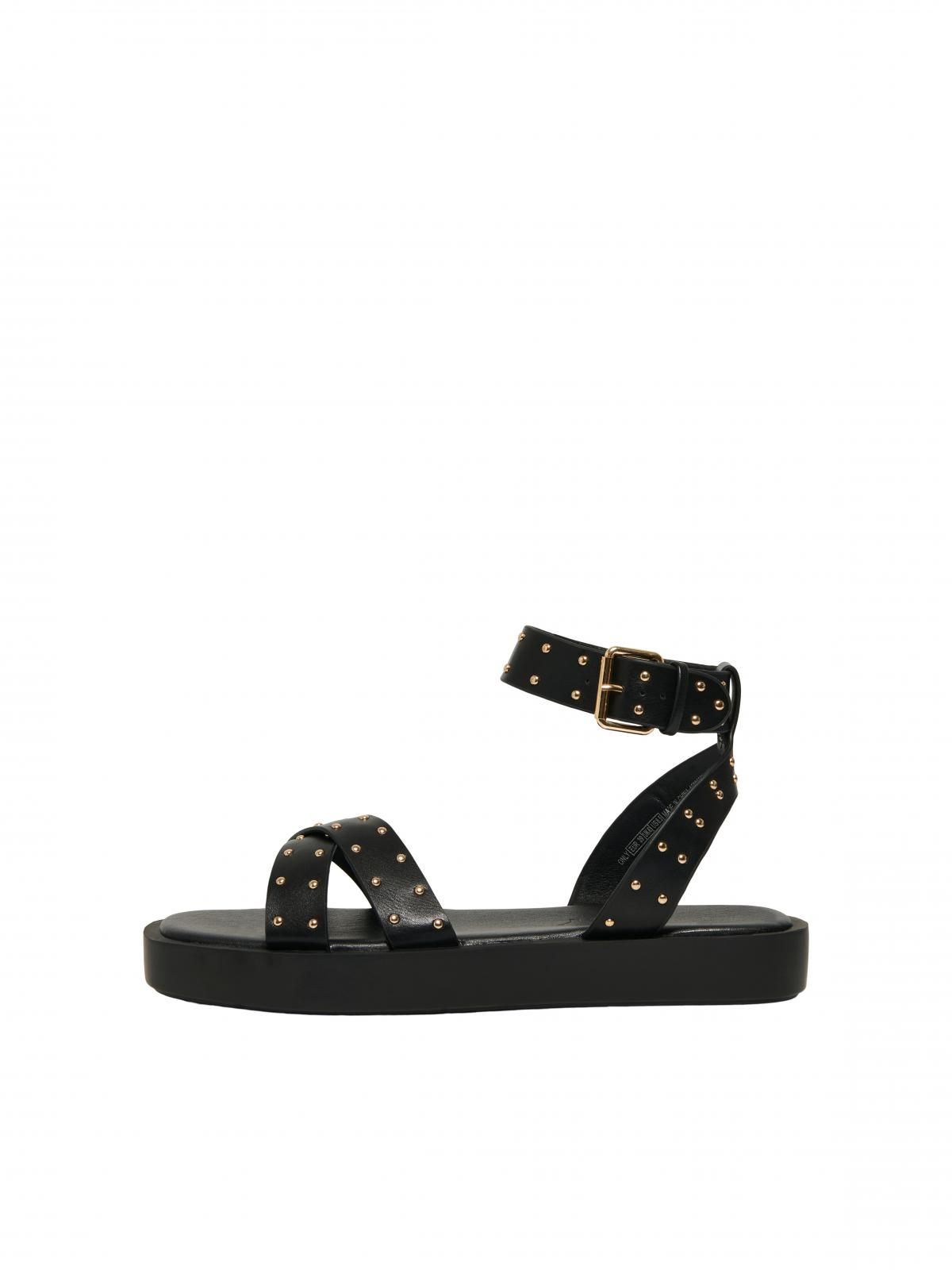 온리 스터드 스트랩 샌들 블랙 15335559_2161 BLACK / BLACK - 상품 이미지