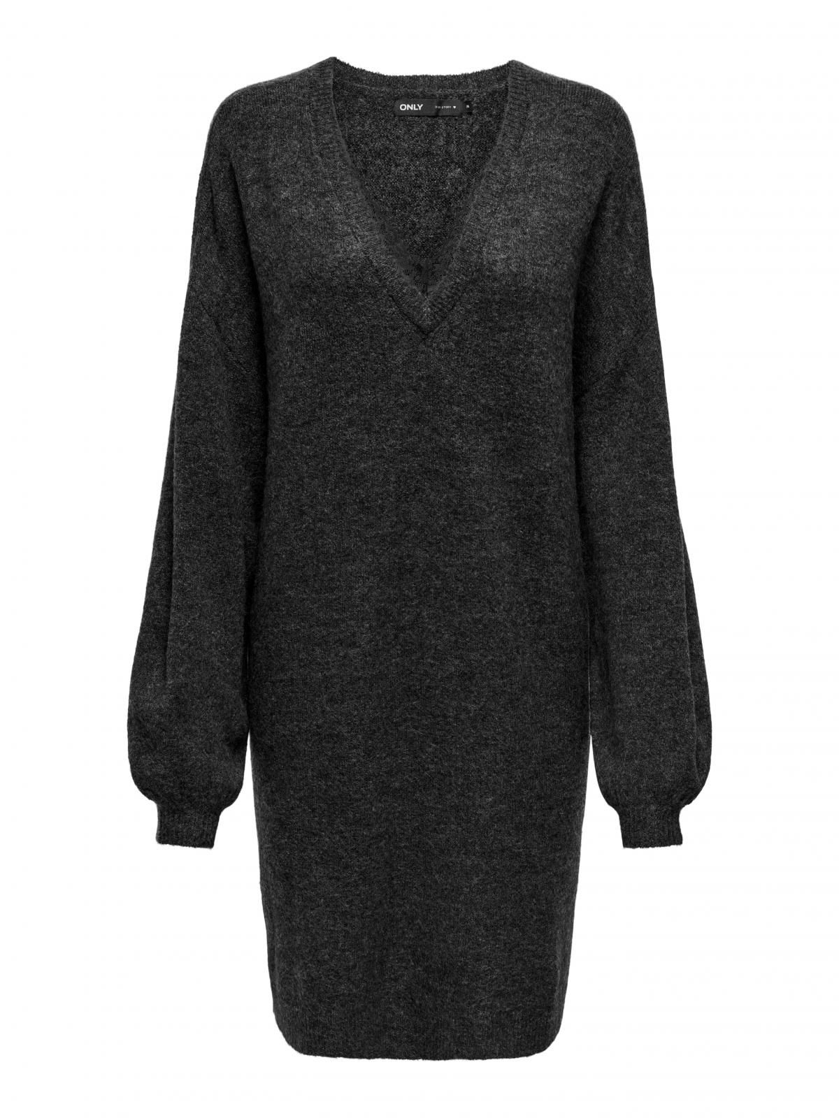 온리 브이넥 니트 레이스 미니 원피스 15329231_2383_1129235 GREY / DARK GREY MELANGE - 상세 이미지 3