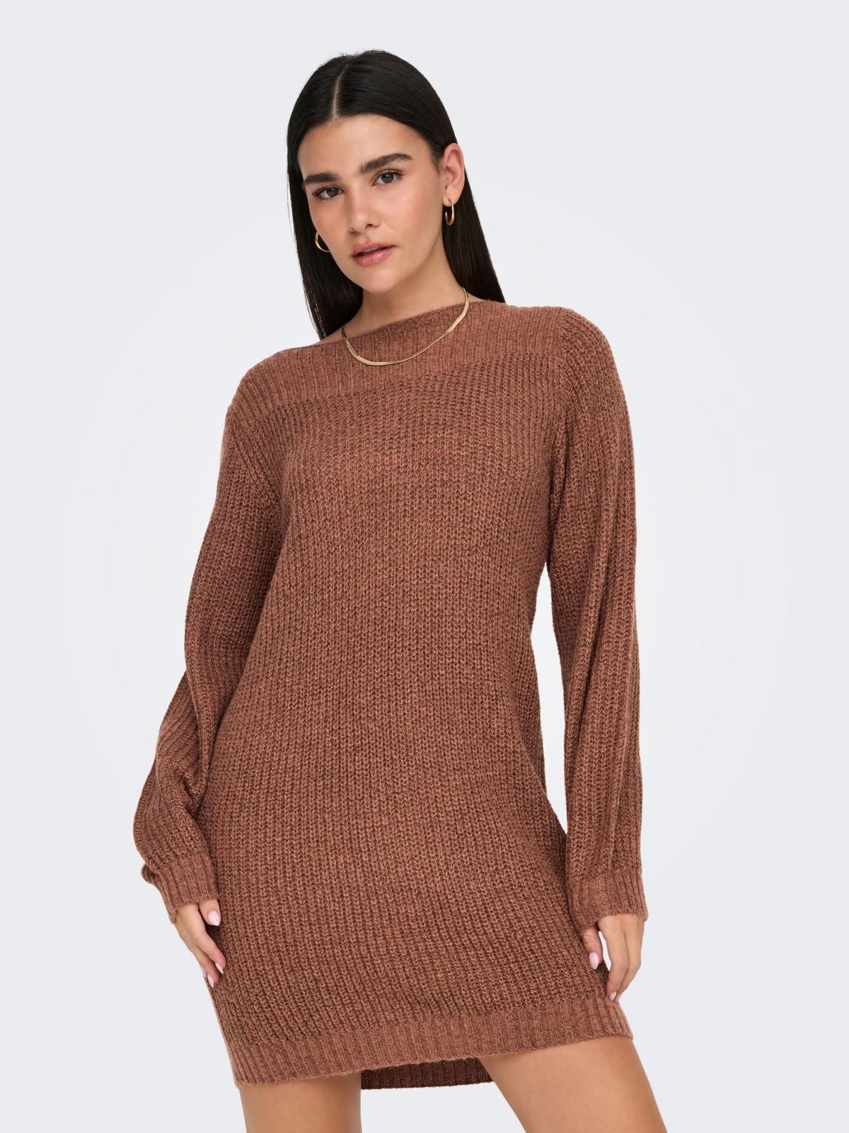 제이디와이 테크니컬 니트 미니 원피스 브라운 15234103_393_871098 BROWN / RUSSET - 상품 이미지