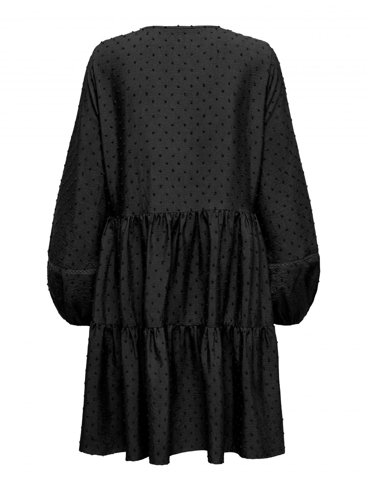 제이디와이 루즈핏 미니 원피스 타이넥 15350537_2161 BLACK / BLACK - 상세 이미지 4