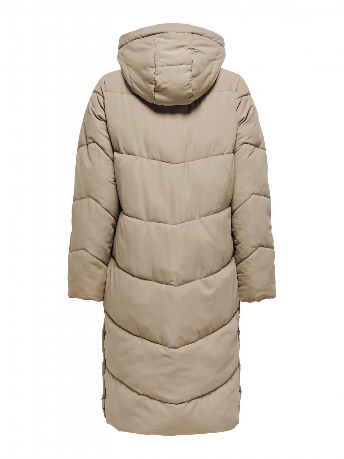 온리 프리미엄 롱 패딩코트 후드 15349121_111 BROWN / SILVER MINK - 상세 이미지 4